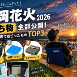 【長岡花火2026】実際に持って行った持ち物を全部公開！ベンチ席で役立ったものTOP3